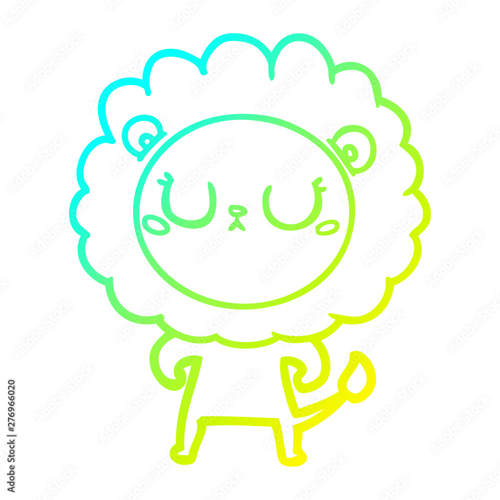 cold gradient line drawing cartoon lion cold gradient line drawing cartoon lion