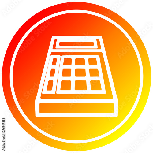 math calculator circular in hot gradient spectrum