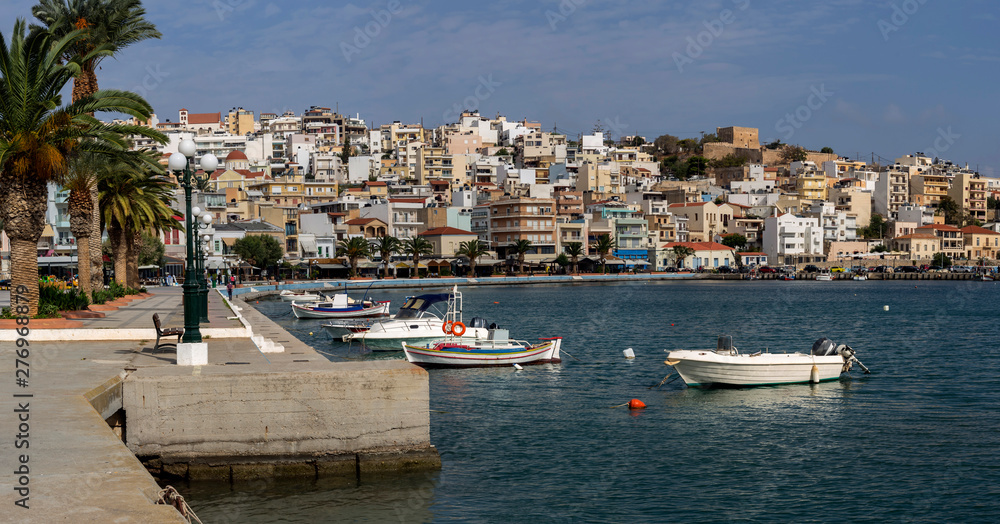 On the embankment of the town of Sitia (Crete, Greece)