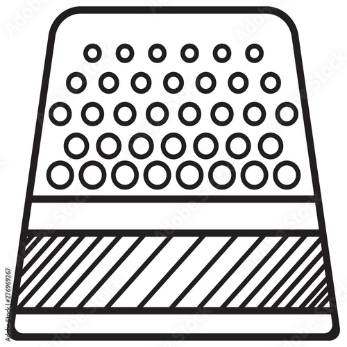 Sewing thimble vector icon. Vector isolated on white background