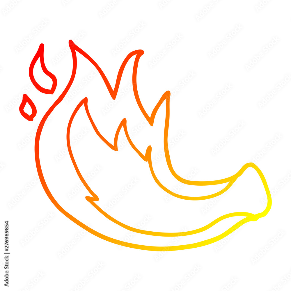 warm gradient line drawing cartoon gas flame warm gradient line drawing cartoon gas flame
