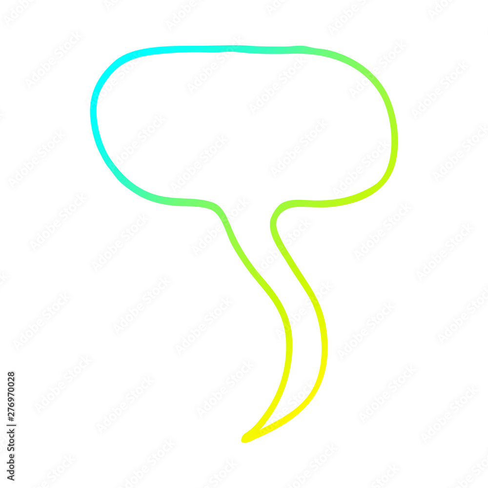 cold gradient line drawing cartoon speech bubble cold gradient line drawing cartoon speech bubble