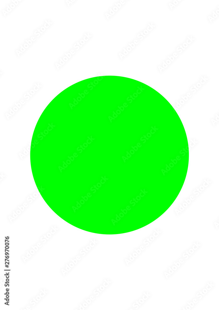 Green Circle Isolated on White Background