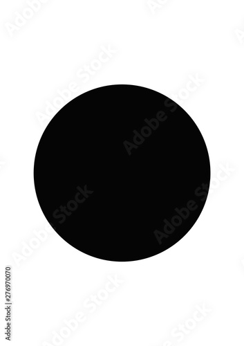 Black Circle Isolated on White Background