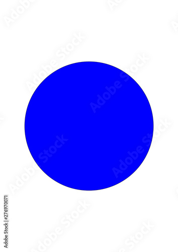 Blue Circle Isolated on White Background
