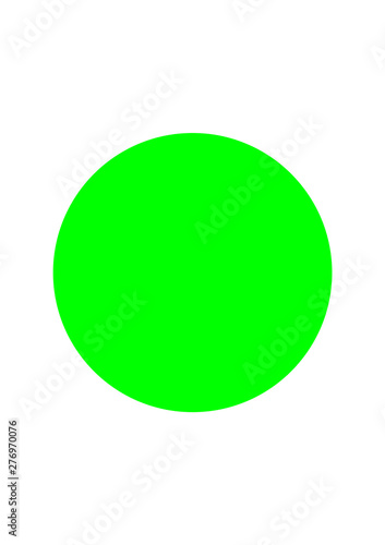 Green Circle Isolated on White Background