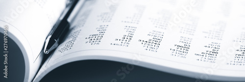 Open Accounting Book With Pen - Business Accounting  Concept