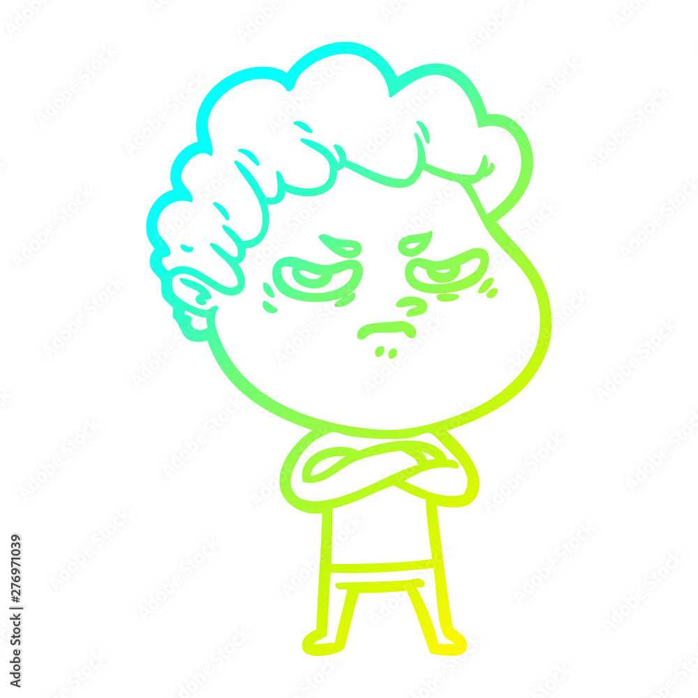 cold gradient line drawing cartoon angry man cold gradient line drawing cartoon angry man