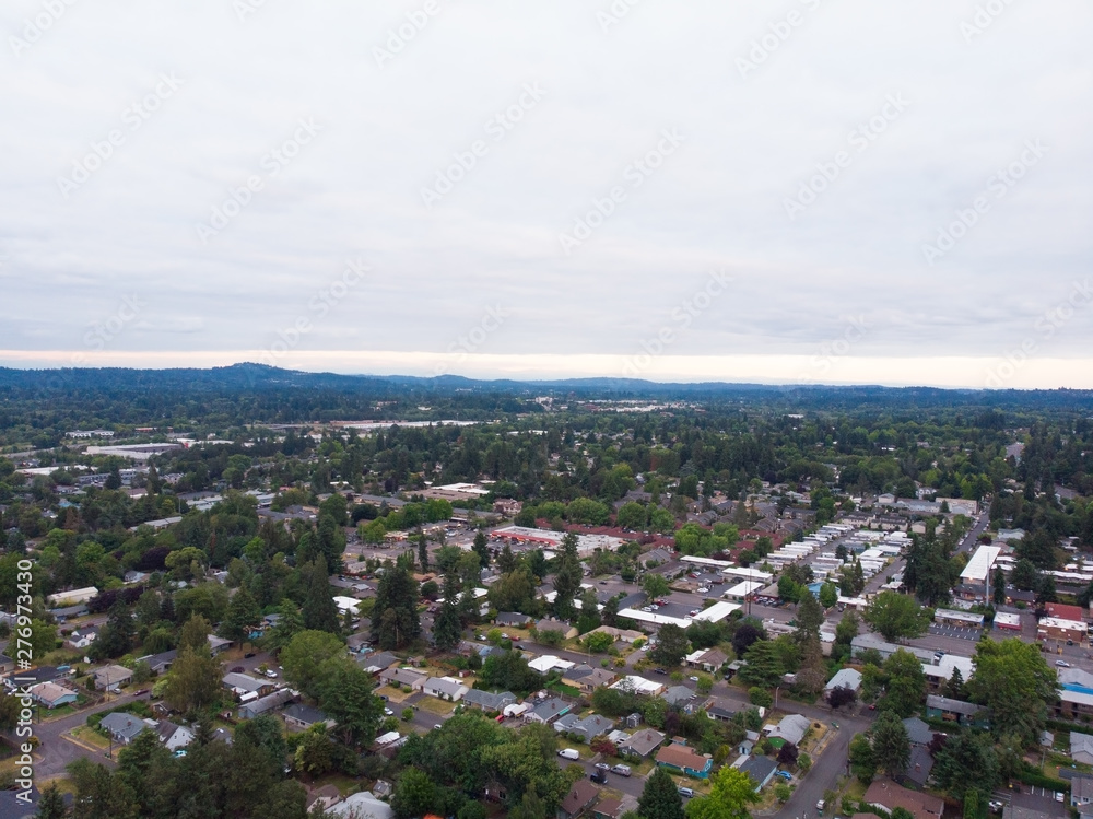 Photo suburb, top view, landscape shooting