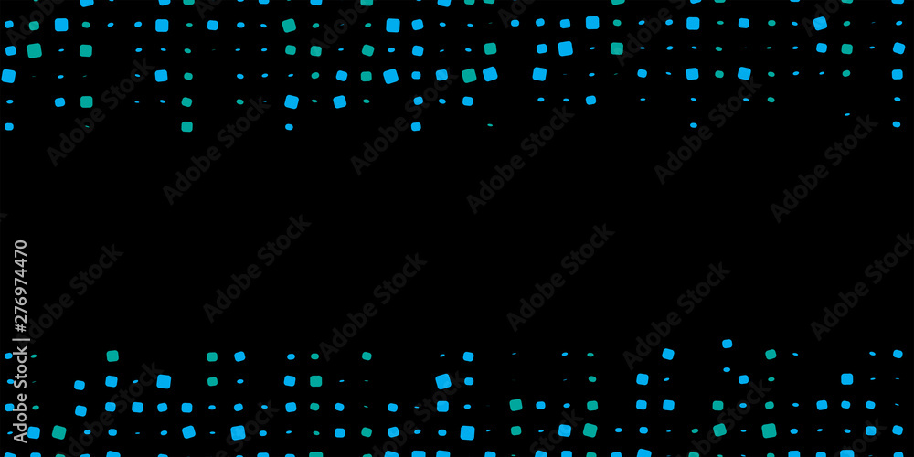 Dark blue mosaic digital background with blurry dots vector. Abstract illustration with colored bubbles vector.