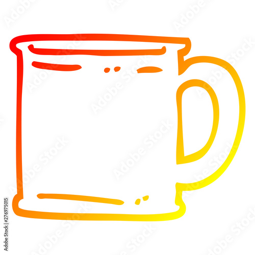 warm gradient line drawing cartoon tankard