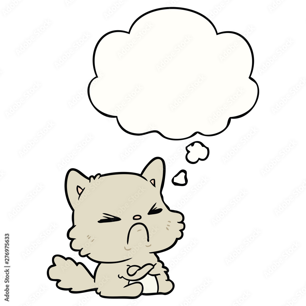cartoon angry cat and thought bubble cartoon angry cat and thought bubble
