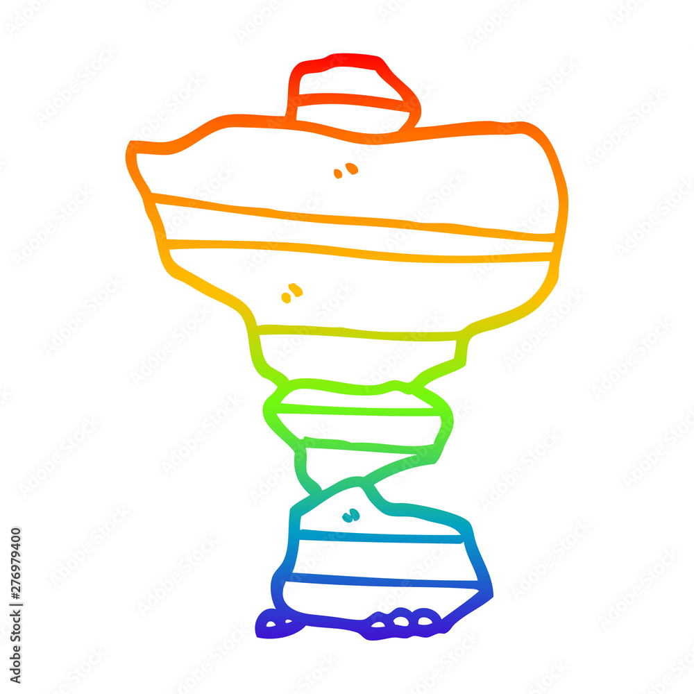 rainbow gradient line drawing cartoon of stacked stone rainbow gradient line drawing cartoon of stacked stone