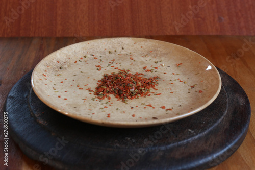 seasoning for pizza condiment spice for pizza photo