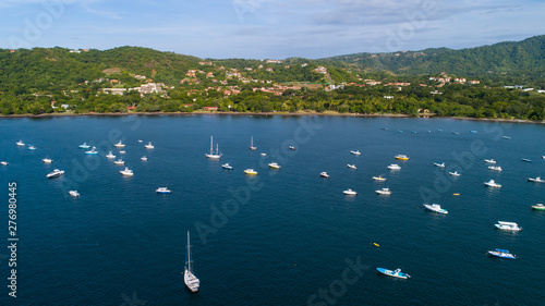 Aerial View to Playa del Coco at the Pacific in Costa Rica. This Beach is in Guanacaste close to Playa Hermosa photo