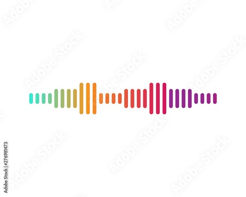  sound wave ilustration logo vector icon template