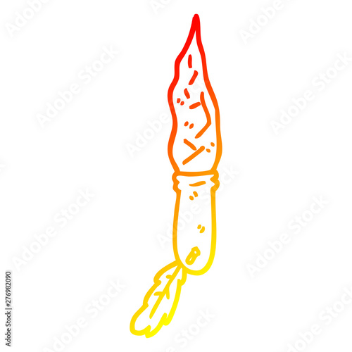 warm gradient line drawing cartoon primitive stone dagger