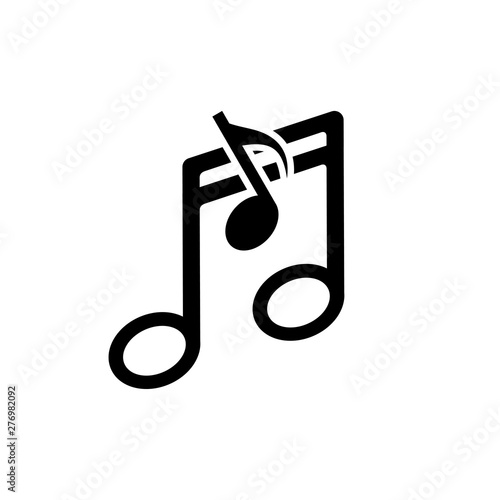 Music symbol icon vector illustration