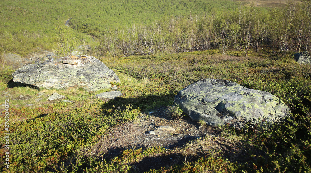 Boulders at Slope of Nuolja in Northern Sweden