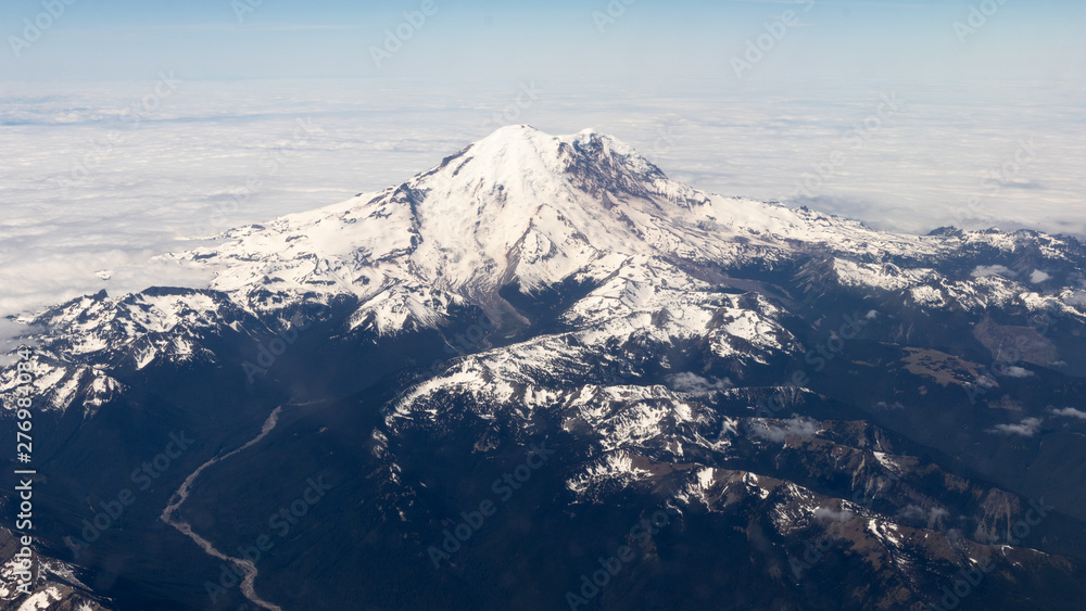 Aerial view of Mt. Rainier