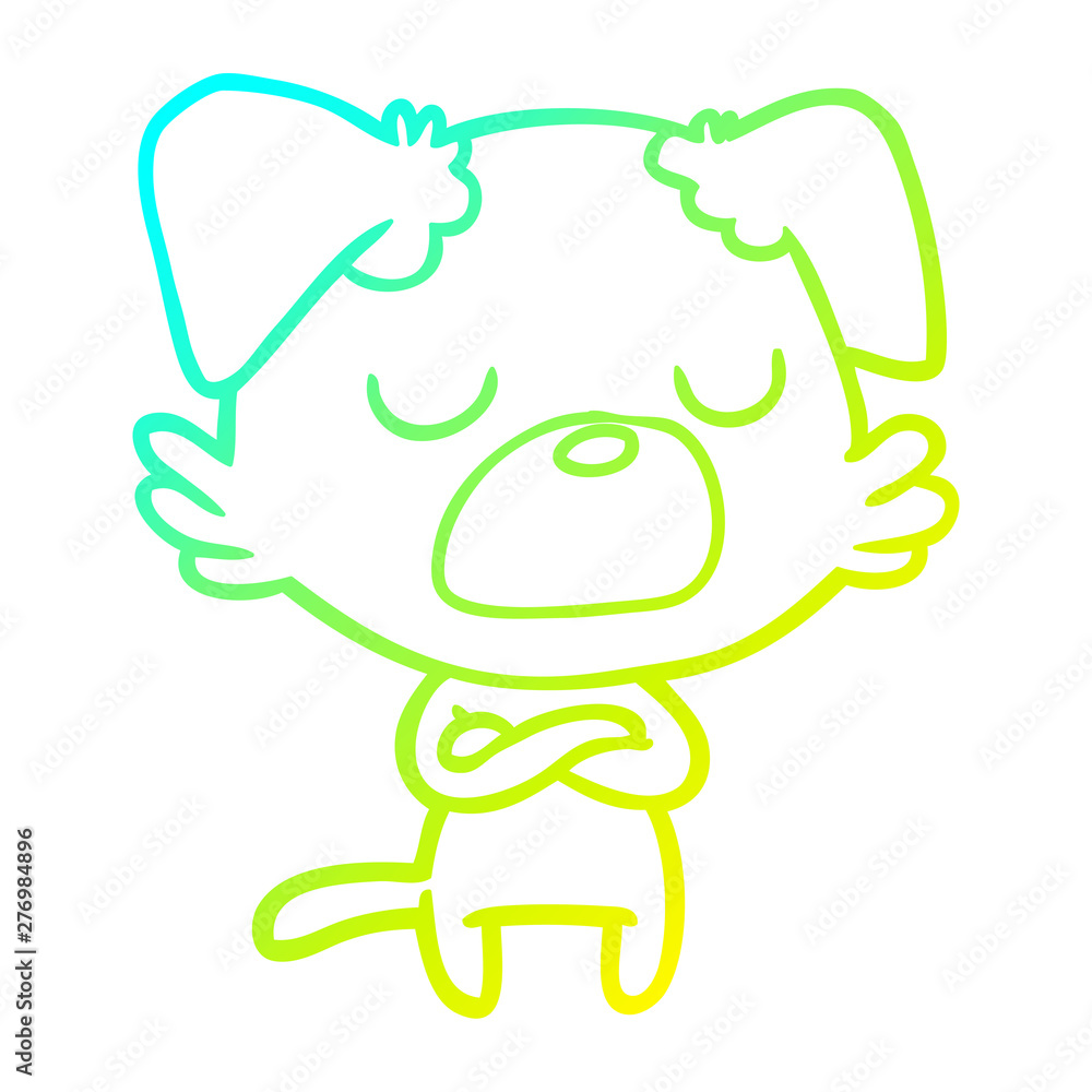 cold gradient line drawing cartoon dog cold gradient line drawing cartoon dog