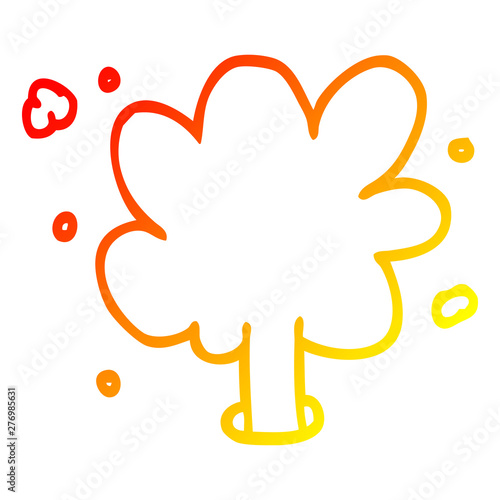 warm gradient line drawing cartoon spouting water
