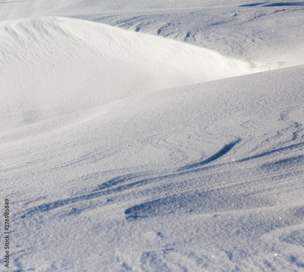 Deep snow drifts
