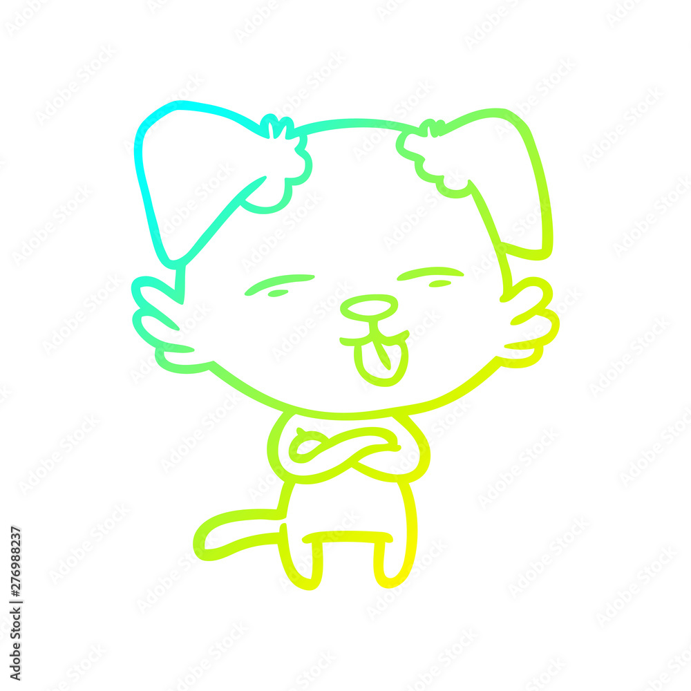 cold gradient line drawing cartoon dog sticking out tongue cold gradient line drawing cartoon dog sticking out tongue