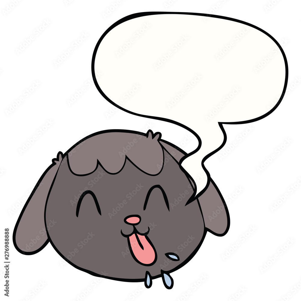 cartoon dog face and speech bubble cartoon dog face and speech bubble