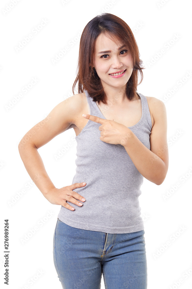 Fototapeta premium Beautiful asian female portrait studio