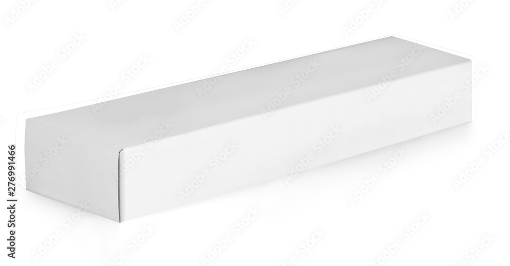 Naklejka premium The closed rectangular blank isolated box on white background