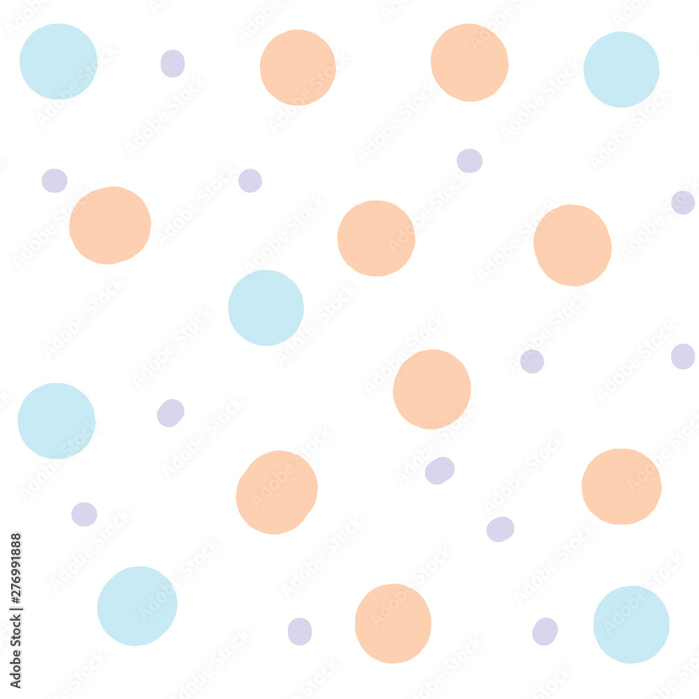 cute hand drawn seamless pattern dot style with pastel color cute hand drawn seamless pattern dot style with pastel color