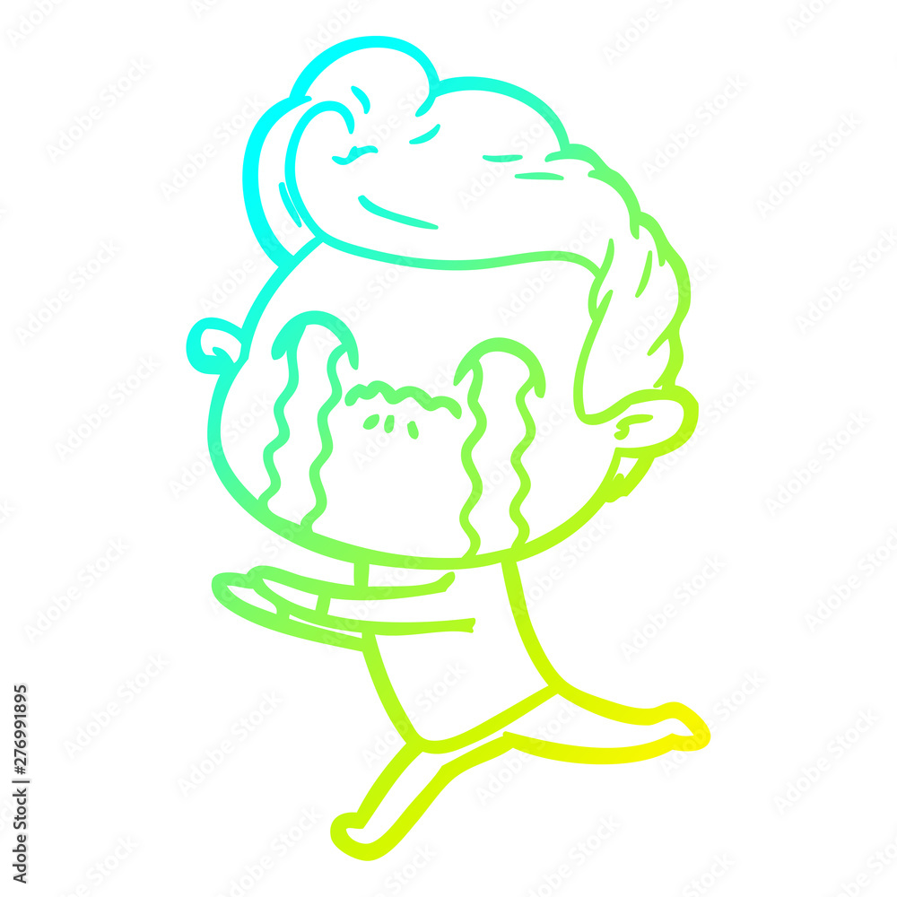 cold gradient line drawing cartoon man crying cold gradient line drawing cartoon man crying