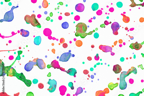 abstract colorful watercolor painted paper texture on white background