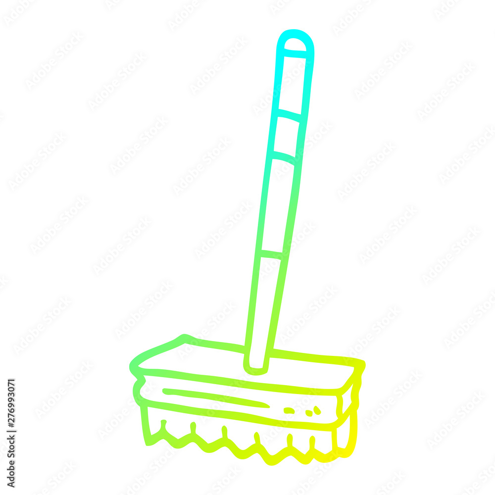 cold gradient line drawing cartoon sweeping brush cold gradient line drawing cartoon sweeping brush