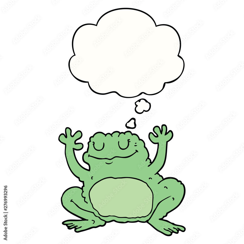 cartoon frog and thought bubble cartoon frog and thought bubble