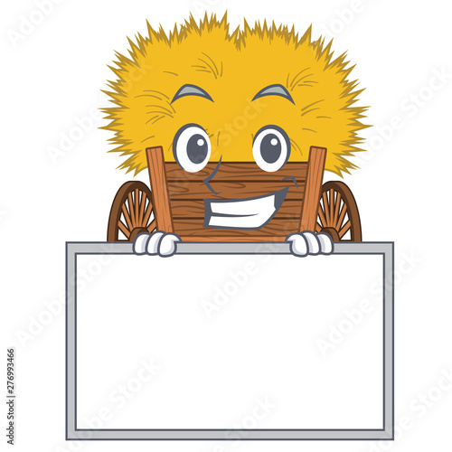 Grinning with board hayride isolated within in the character