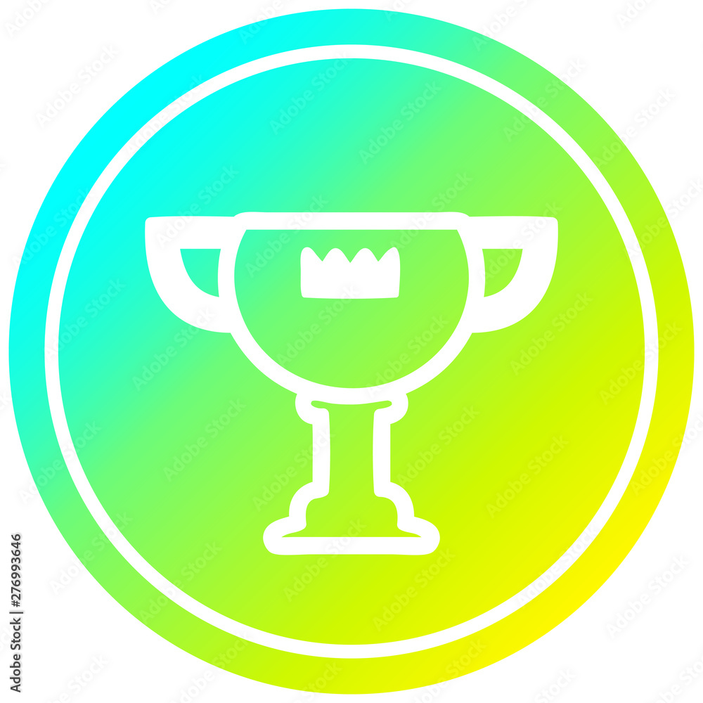 trophy award circular in cold gradient spectrum trophy award circular in cold gradient spectrum