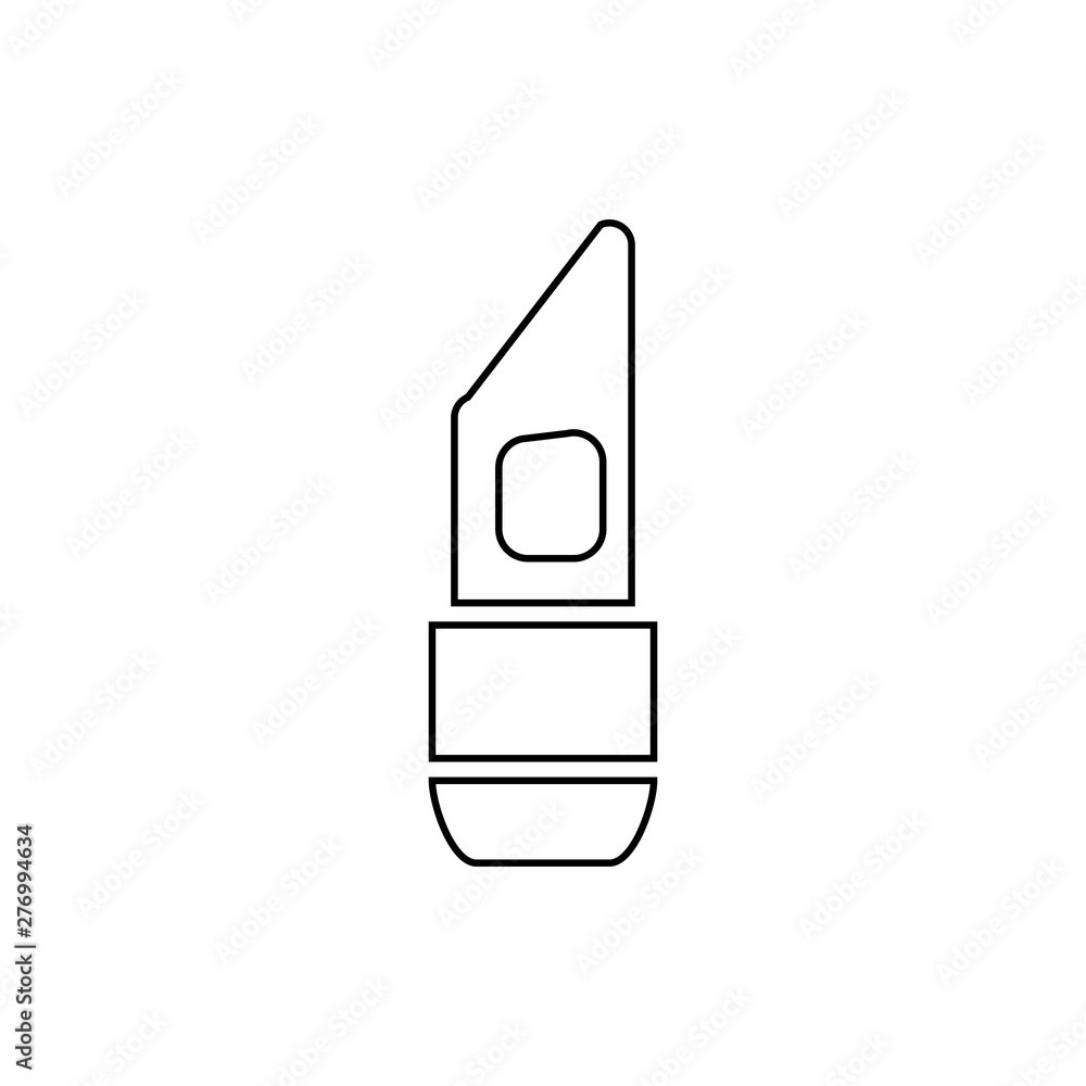 Lipstick icon. Woman beauty symbol. Makeup sign. Cosmetic product vector Lipstick icon. Woman beauty symbol. Makeup sign. Cosmetic product vector