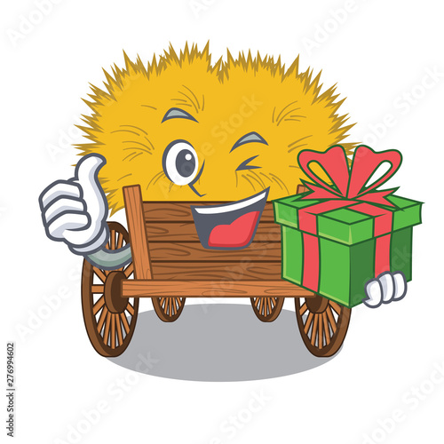 With gift cartoon hayride toy in a drawer