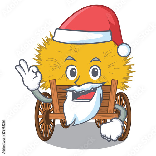 Santa miniature haydire above cartoon wood table