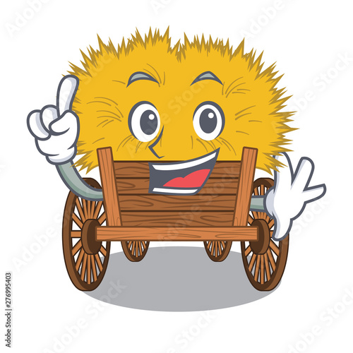 Finger miniature haydire above cartoon wood table