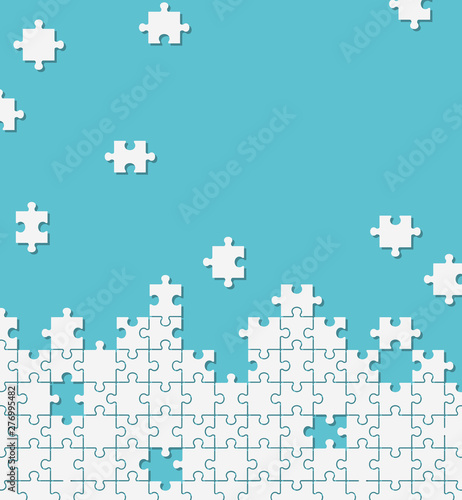 Jigsaw puzzle illustration background material