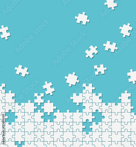 Jigsaw puzzle illustration background material