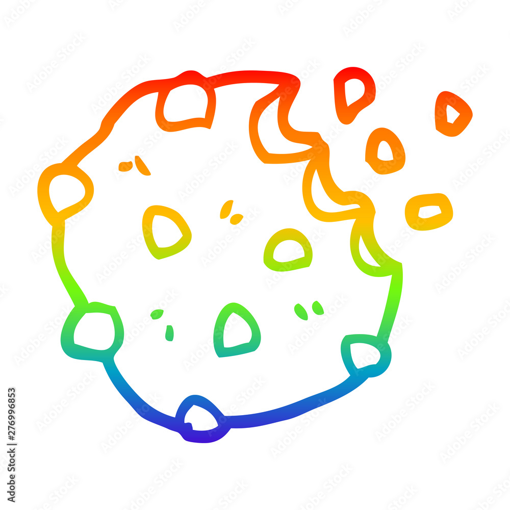 rainbow gradient line drawing cartoon chocolate biscuit rainbow gradient line drawing cartoon chocolate biscuit