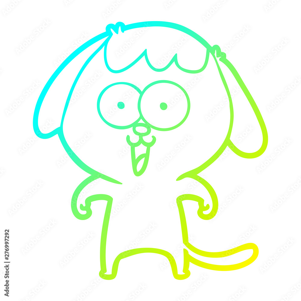 cold gradient line drawing cute cartoon dog cold gradient line drawing cute cartoon dog