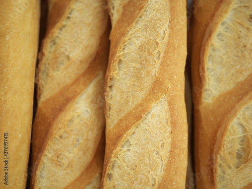 Tokyo,Japan-June 5, 2019: Closeup of French bread or Baguette bread