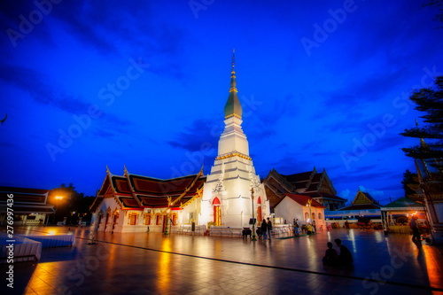 Wat Pratat Choeng Chum, It is a major temple and sacred religious monument in Sakon Nakhon Province,Thailand, Thai Temple art decorated in Buddhist church, temple pavilion, temple hall, © nikomsolftwaer