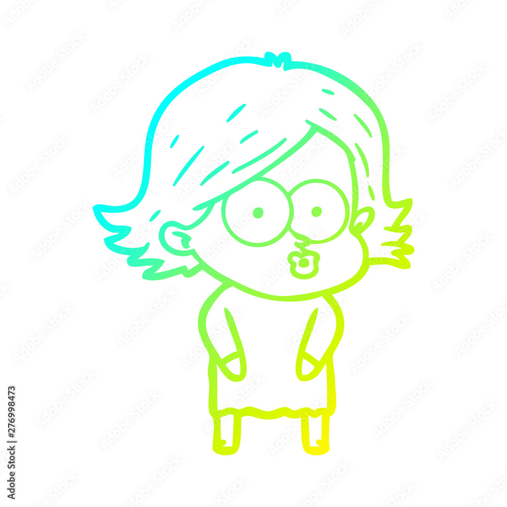 cold gradient line drawing cartoon girl pouting cold gradient line drawing cartoon girl pouting