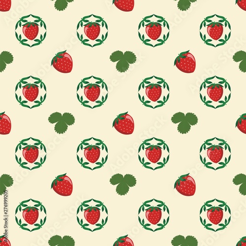 Strawberry seamless pattern vectors 3